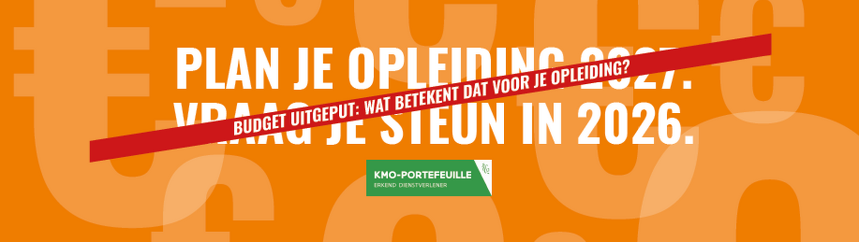 Budget kmo-portefeuille uitgeput: wat betekent dat voor je opleiding?