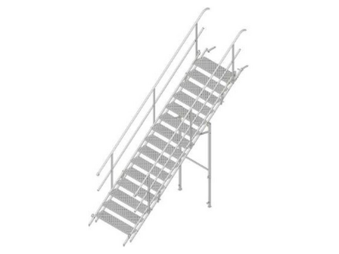 Construction site stair, 15 steps