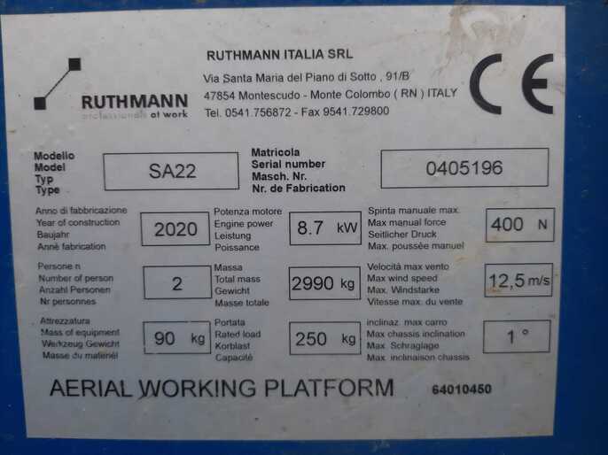 BLUELIFT SA22 FULL OPTION